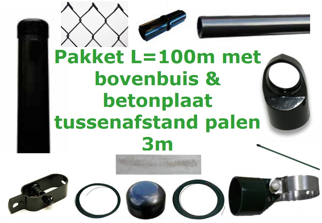 Pakket - L=100m/3m - betonplaat